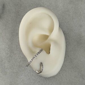 Sterling Silver Crystal Pave Suspender Cuff Earrings 

Brand New